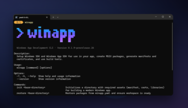 Winapp is Microsoft’s new command line utility for developers.