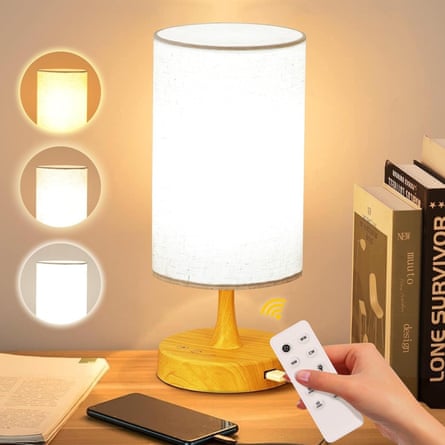 A product photo of a Caromolly Light Therapy Lamp