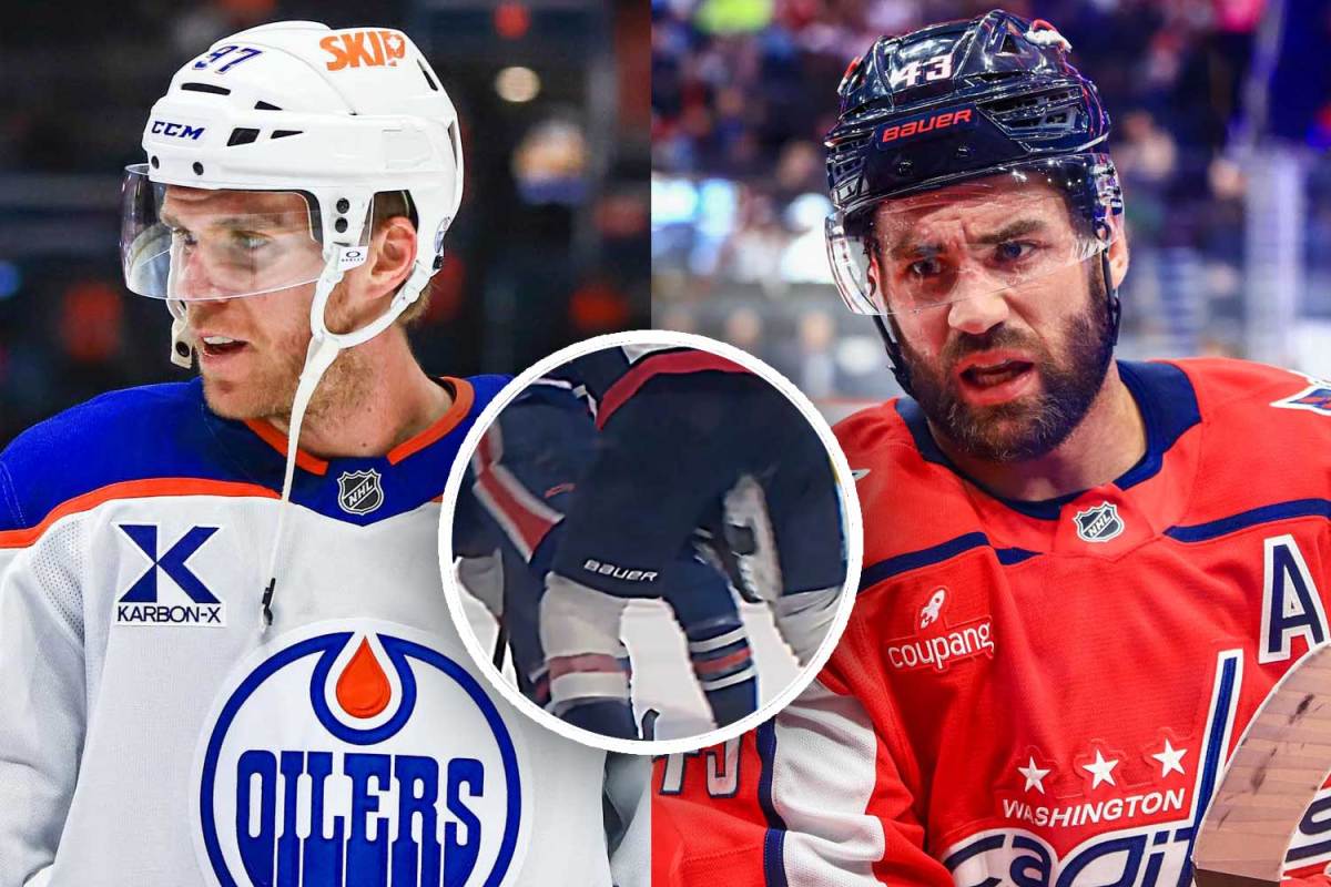 Tom Wilson donkey-kicked in balls by future Team Canada teammate Connor McDavid