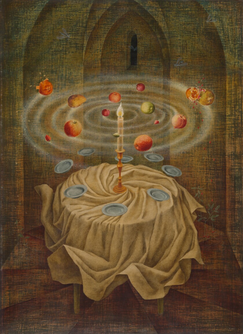 Remedios Varo. Still Life Reviving (Naturaleza muerta resucitando), 1963. The Art Institute of Chicago, Joseph Winterbotham Collection.