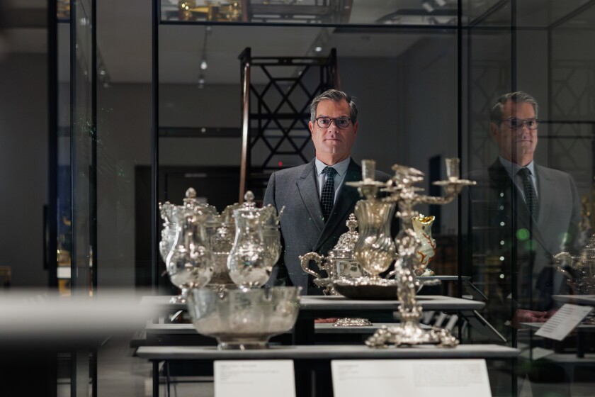 James Rondeau, president of the Art Institute of Chicago, stands in one of the exhibit rooms at the Art Institute of Chicago