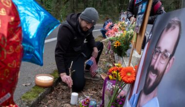 Nurses and protesters make memorial for Alex Pretti at Portland VA Medical Center