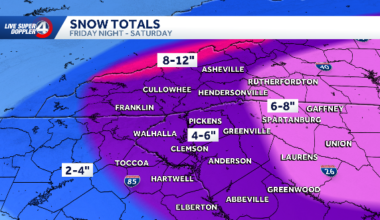 Snowstorm in South Carolina