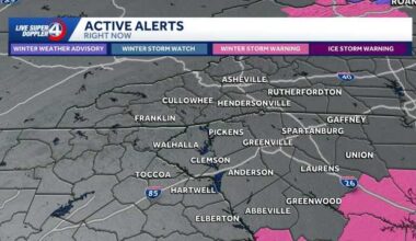 Winter storm warning issued for much of South Carolina
