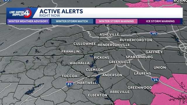 Winter storm warning issued for much of South Carolina