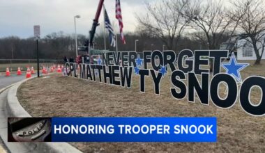 Thousands line up in Delaware to honor fallen state trooper