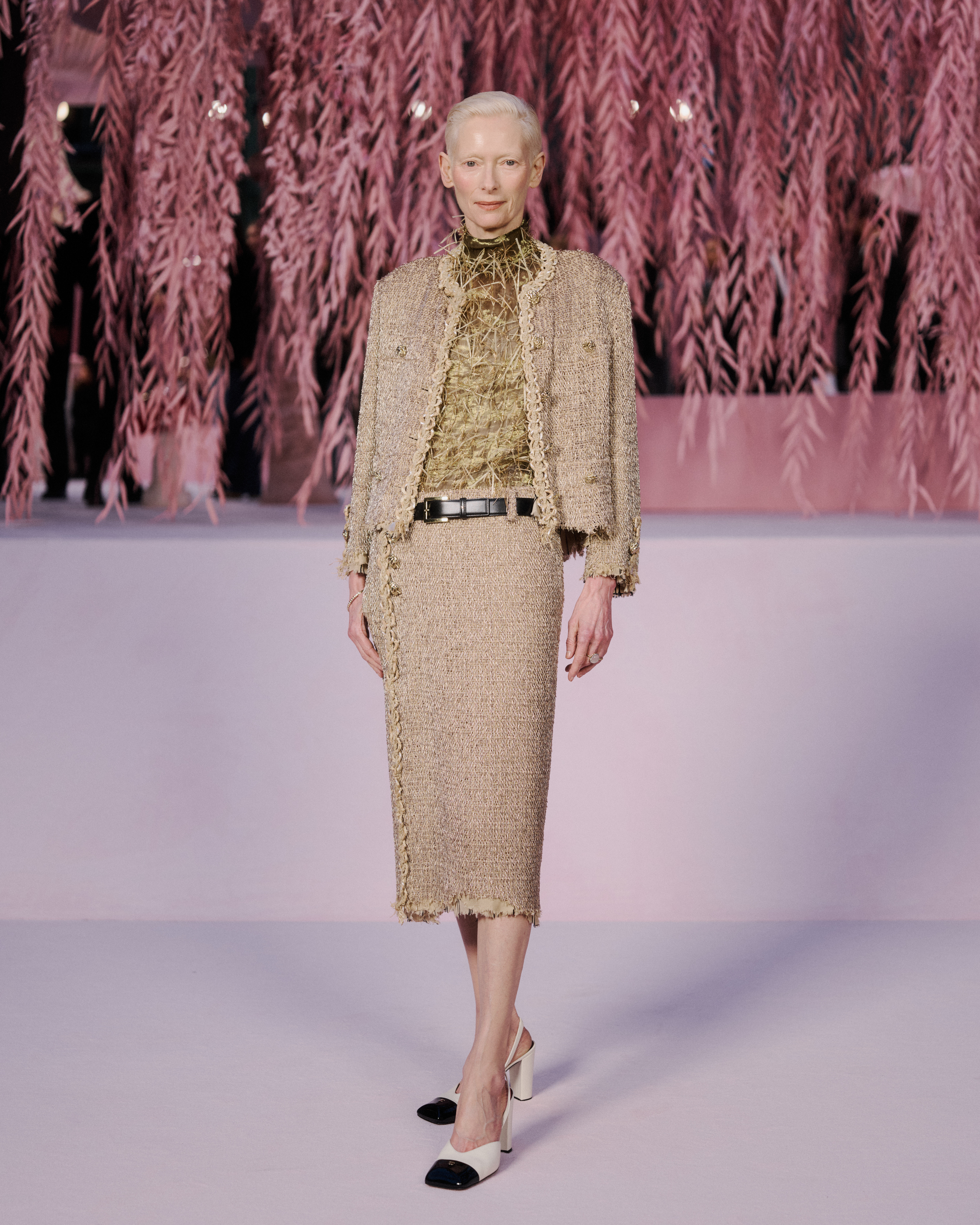 Tilda Swinton at the Chanel show