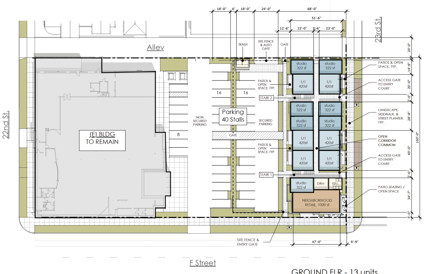 2211 F Street site map, illustration by Vrilakas Groen Architects
