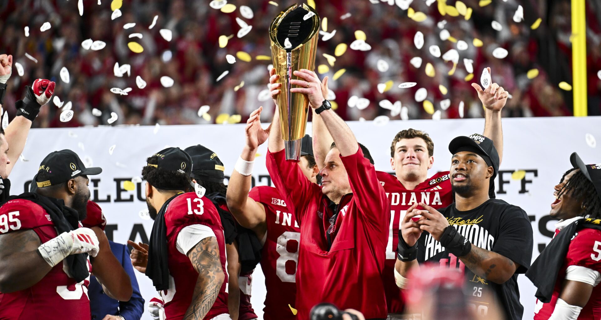 Fernando Mendoza, Curt Cignetti, Indiana Celebrate CFP Title Win on Campus in Videos, Photos