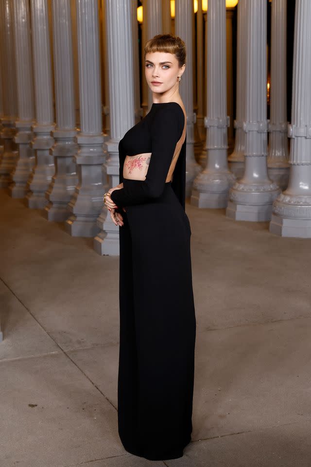 Getty Images Cara Delevingne at the LACMA Art + Film Gala on November 2, 2024.