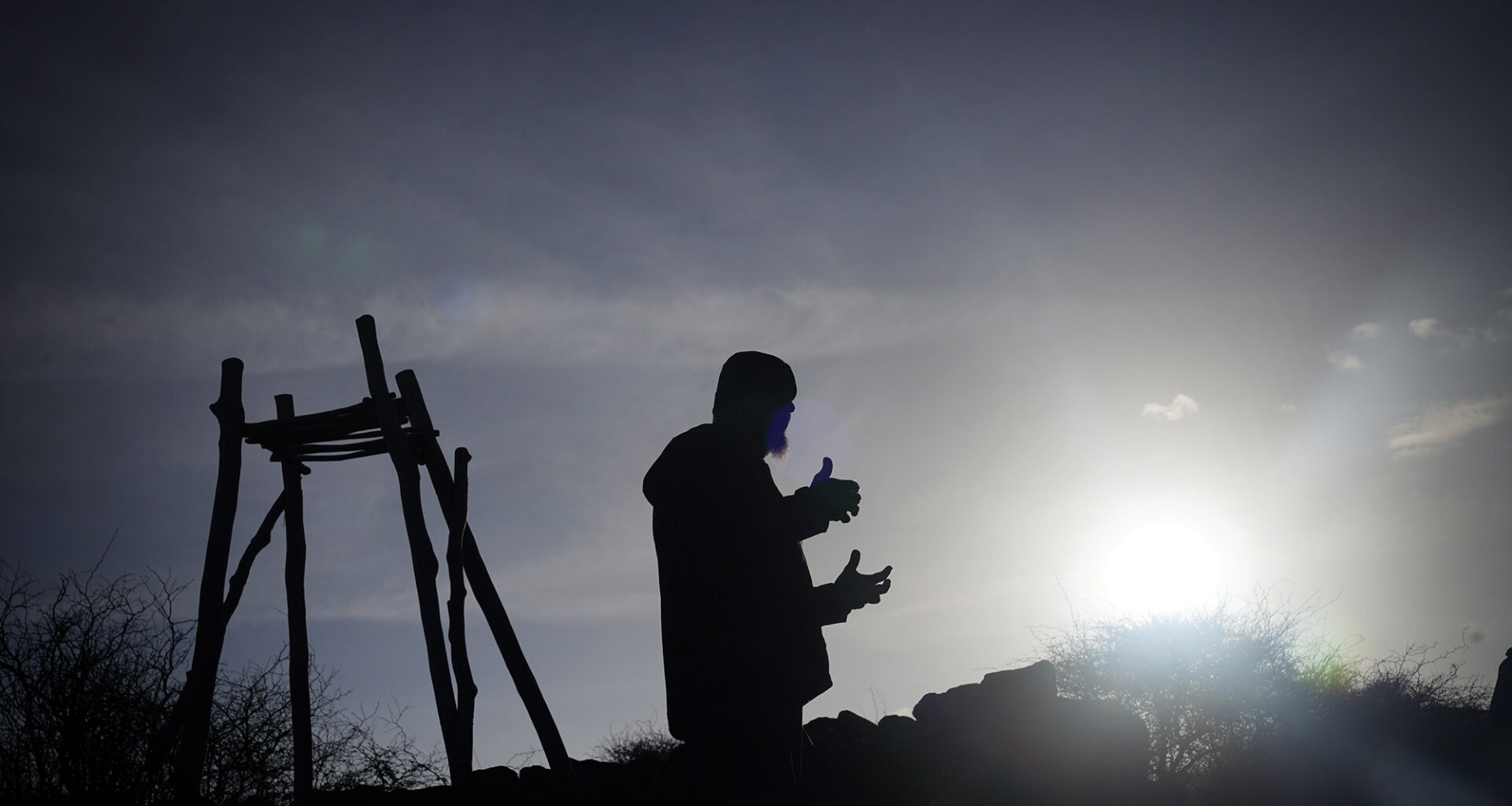 Protect Kahoʻolawe ʻOhana (PKO) Kaliko Baker talks about the Lele at Hale o Lono Tuesday, Jan. 6, 2026, in Hakioawa. PKO celebrates the 50th year of sovereign land. (Kevin Fujii/Civil Beat/2026)