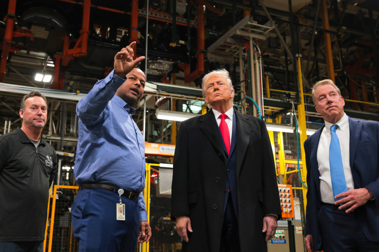 Image: President Trump Tours Ford Rouge Complex In Michigan
