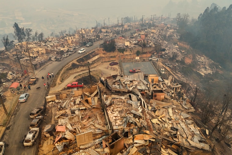 Aftermath of wildfire.