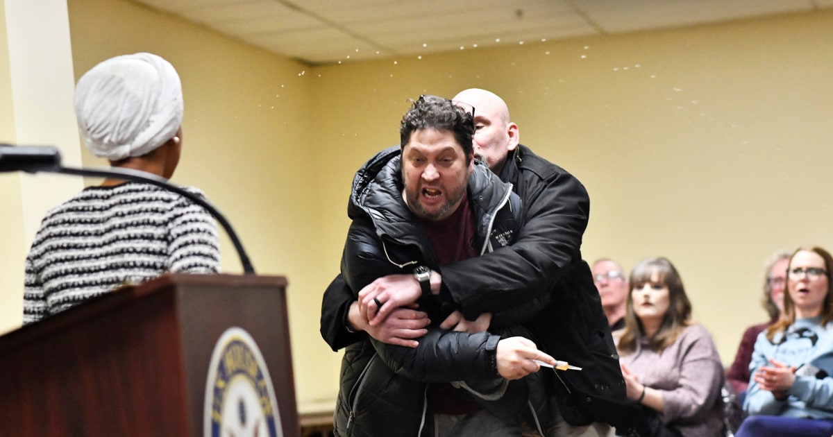 Man arrested after Ilhan Omar attacked during town hall meeting in Minneapolis