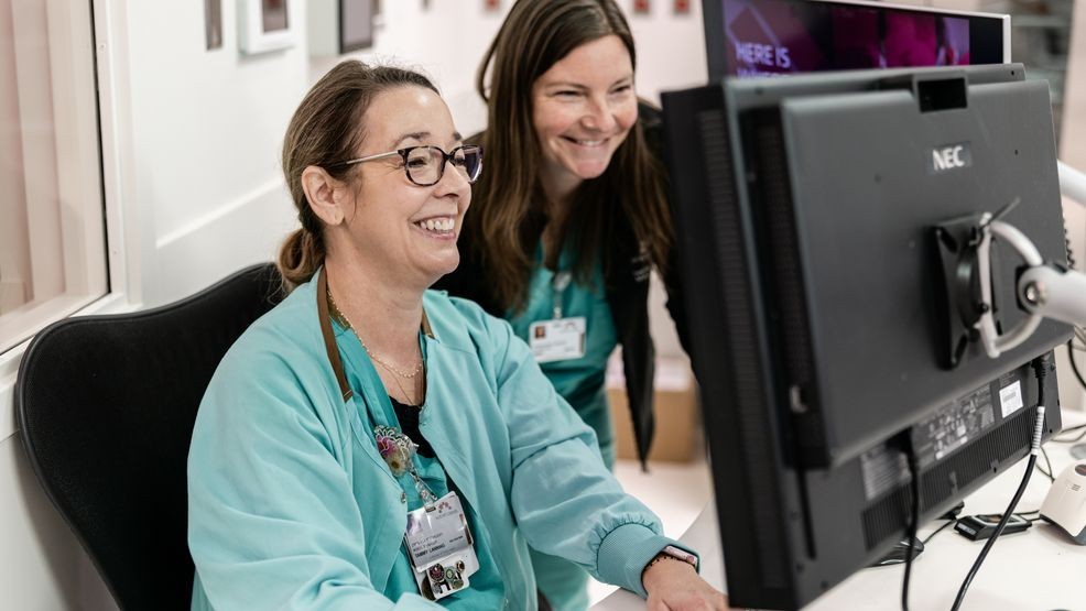 L-R_Tammy Lanning (Nurse Manager, Open Heart Surgery) and Mary Clemons (RN Team Lead, Interventional Services) (Photos courtesy of Open Image Studios){ }