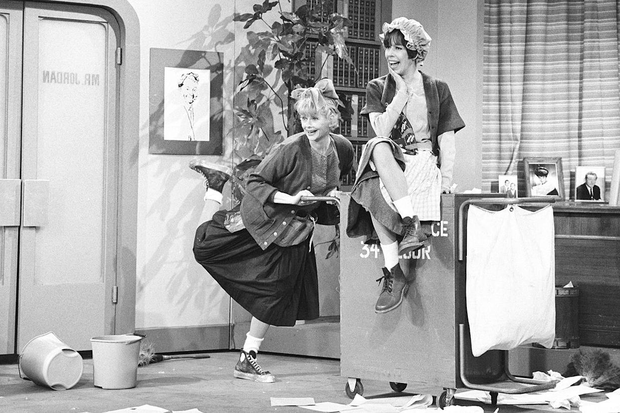 CBS via Getty Lucille Ball and Carol Burnett in 1966