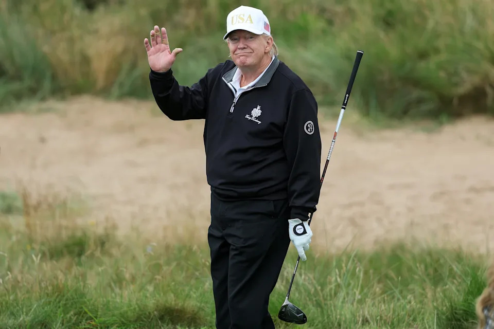 The president has frequently bragged about being a good player. / Jeff J Mitchell / Getty Images