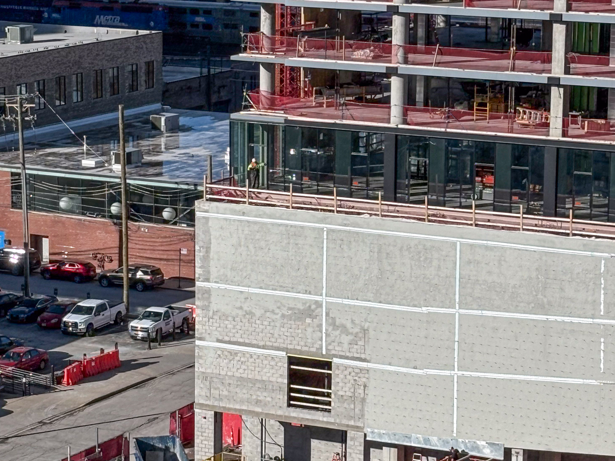 370 North Morgan first glass