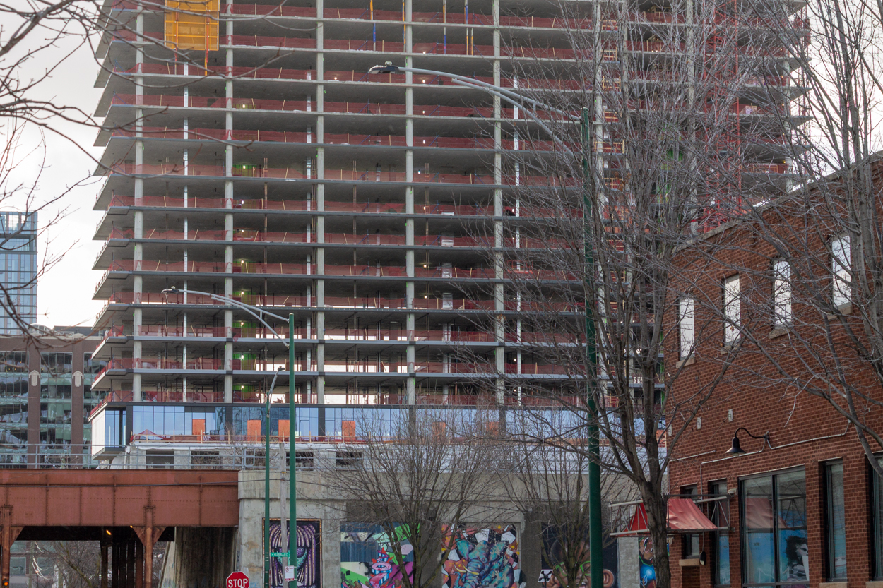 370 North Morgan first glass