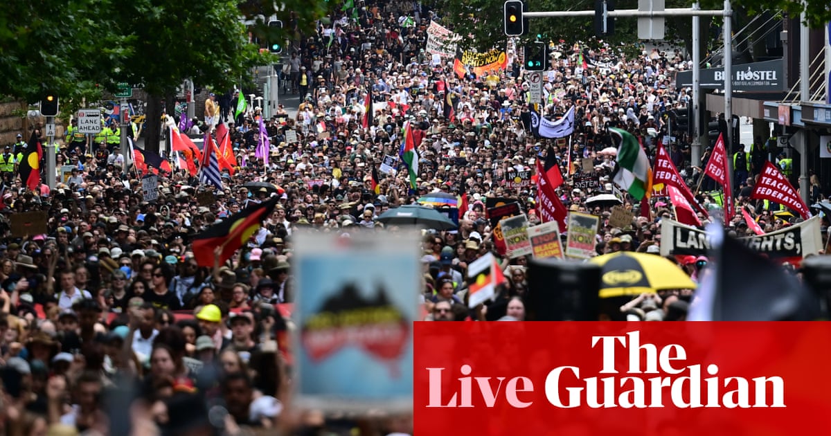 Man arrested over alleged antisemitic speech at protest in Sydney – As it happened | Australia news