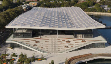 3XN completes timber roofed sydney fish market for january opening