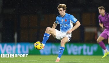 Nathan Lowe controlling the ball