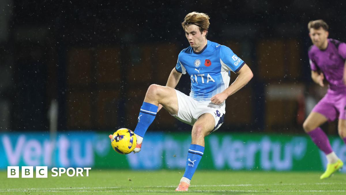 Nathan Lowe controlling the ball