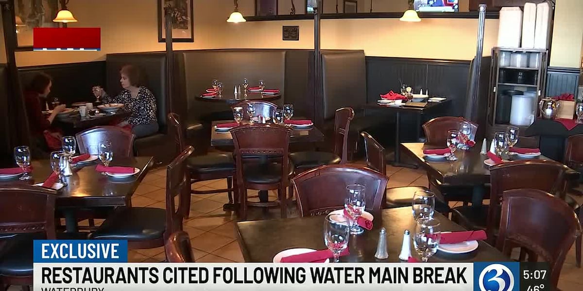 34 Waterbury restaurants cited for staying open during water main break