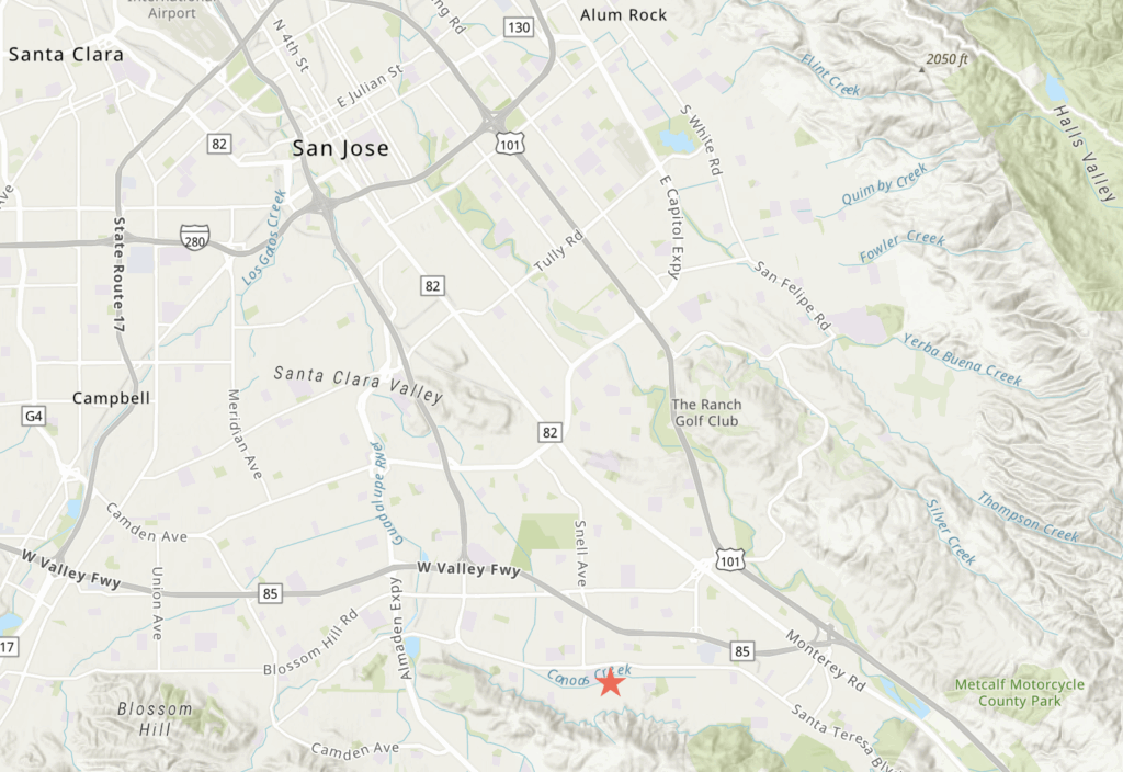 511 Cozy Drive Site Location, image via ArcGIS Online