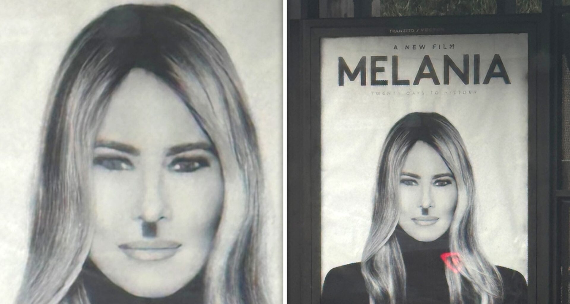Melania Trump Movie Posters Defaced With Hitler 'Stache Across L.A.