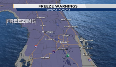 Freeze warning issued for Central Florida