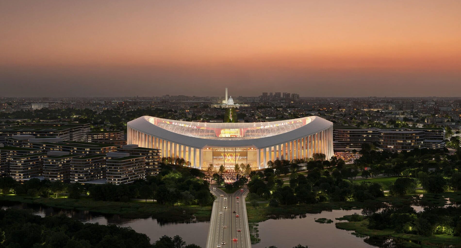 HKS shares Washington Commanders stadium conceptual renderings