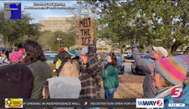 ICE protest took place just outside Novant Health New Hanover Regional Medical Center