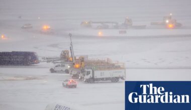 US storm cuts power to hundreds of thousands of homes and grounds flights | US weather