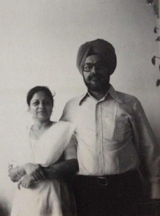 The author's parents. "This was just after we moved to Mumbai," she writes.