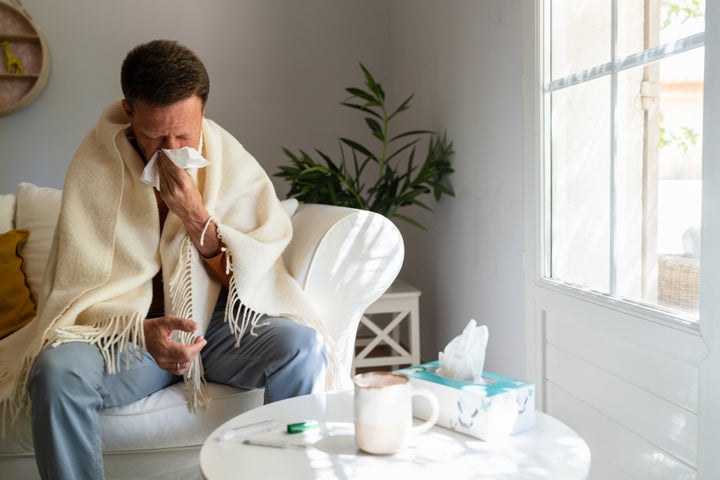 The flu tends to come on faster and stronger than a common cold.