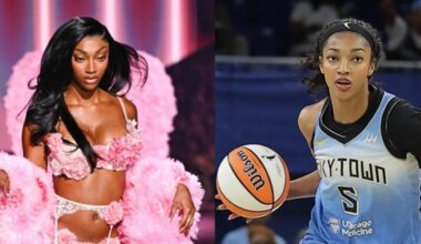 the behind-the-scenes video of Angel Reese, the WNBA star, at Victoria’s Secret