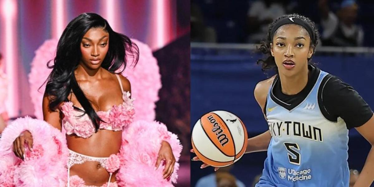 the behind-the-scenes video of Angel Reese, the WNBA star, at Victoria’s Secret