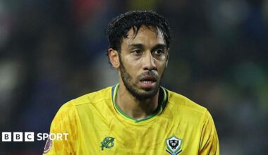 Pierre-Emerick Aubameyang in action for Gabon