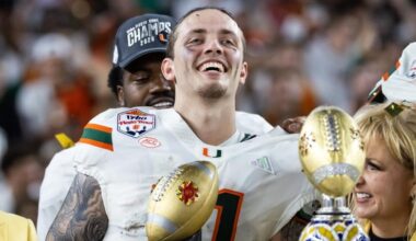 Carson Beck’s sis flaunts chiseled cheerleader’s body in UMiami crop top