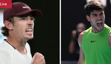 Carlos Alcaraz v Alex de Minaur, Alexander Zverev v Learner Tien, Aryna Sabalenka v Iva Jovic, Coco Gauff v Elina Svitolina, day 10 scores, schedule, draw, times, how to watch