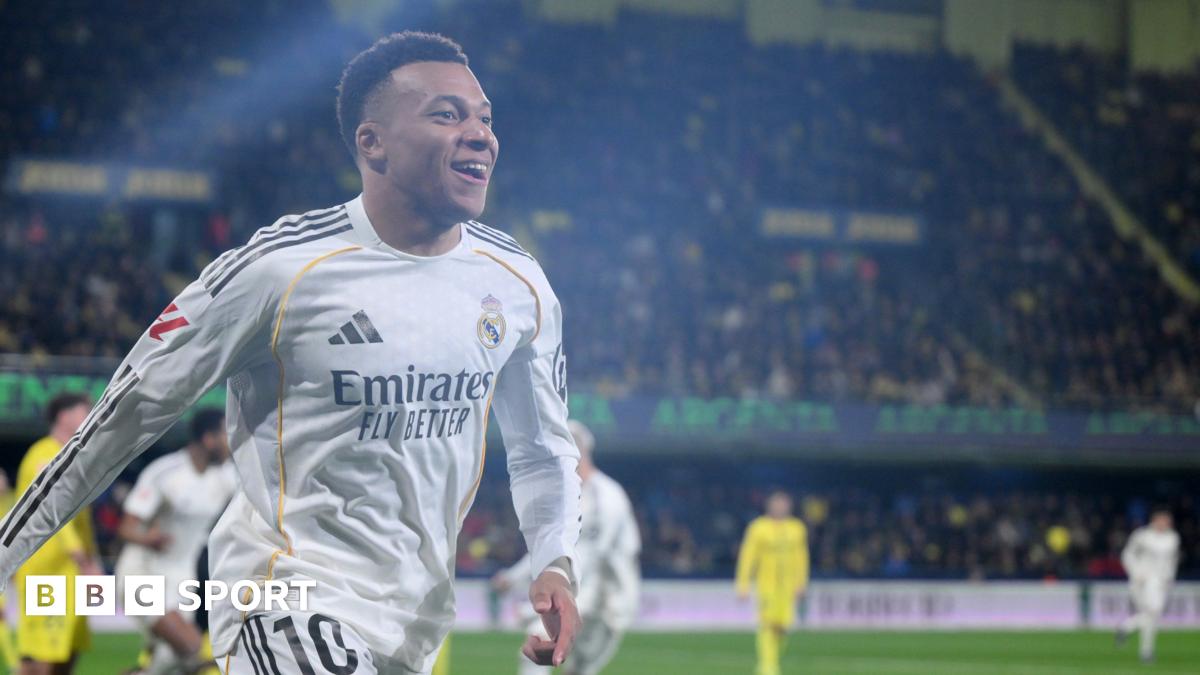 Villarreal 0-2 Real Madrid: Kylian Mbappe double sends Real Madrid top of La Liga