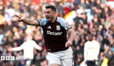 Aston Villa 3-1 Nottingham Forest: Ollie Watkins and John McGinn send Villa second in the Premier League