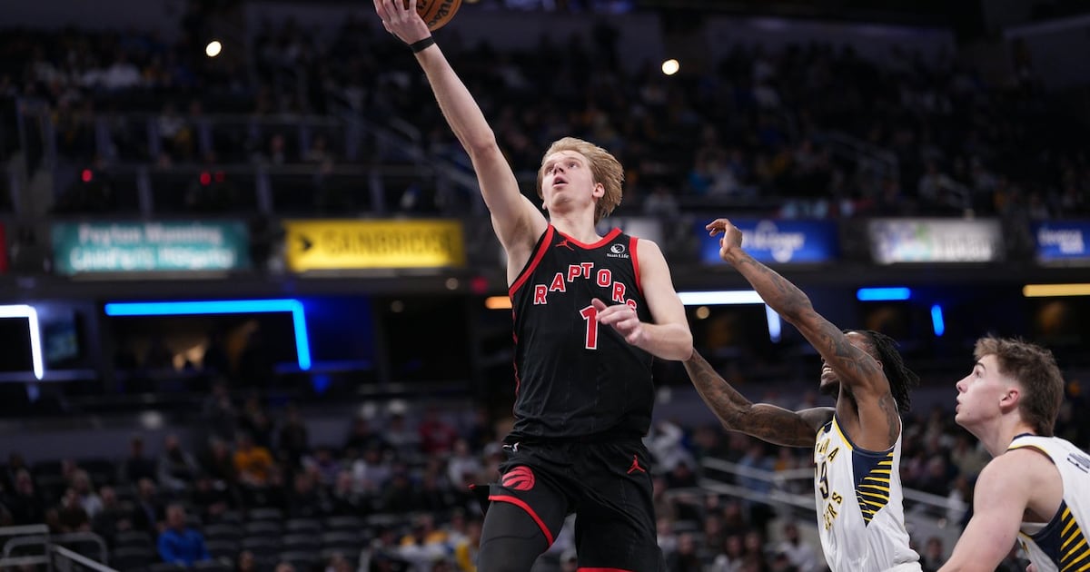 Toronto Raptors forward Gradey Dick trying to improve his shooting with better defence