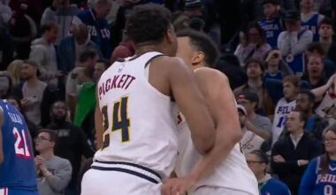 Brown's goaltended layup in OT lifts short-handed Nuggets over 76ers 125-124