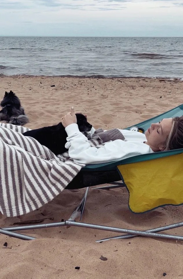 Meredith Meredith at the beach.