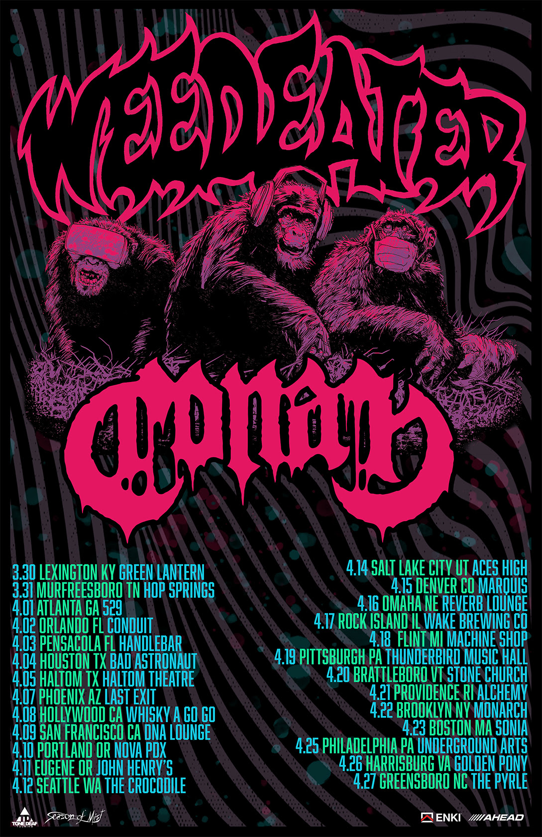 Weedeater Unveil U.S. Tour with Conan