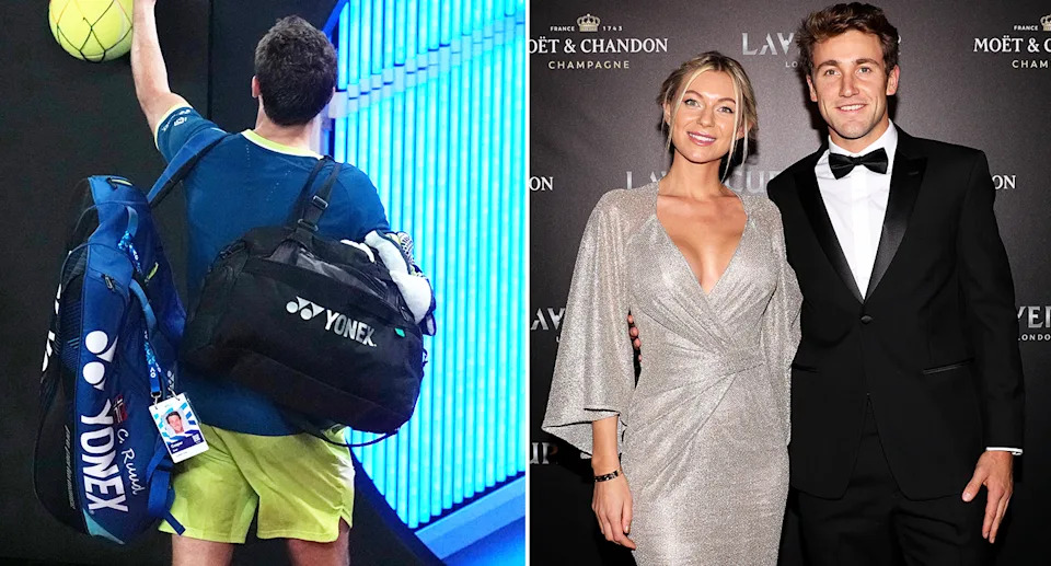 Casper Ruud and fiancee Maria Galligani.