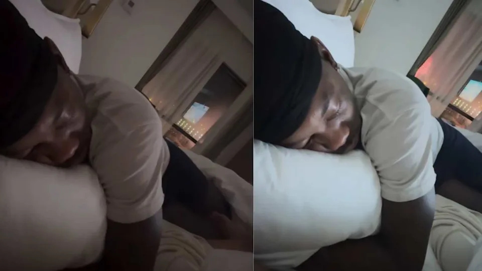 Offset sleeping. Image credit: celinapowell/Instagram