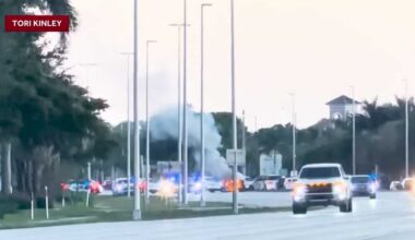 2 hospitalized after fiery crash on US-41 near Coconut Point in Lee County